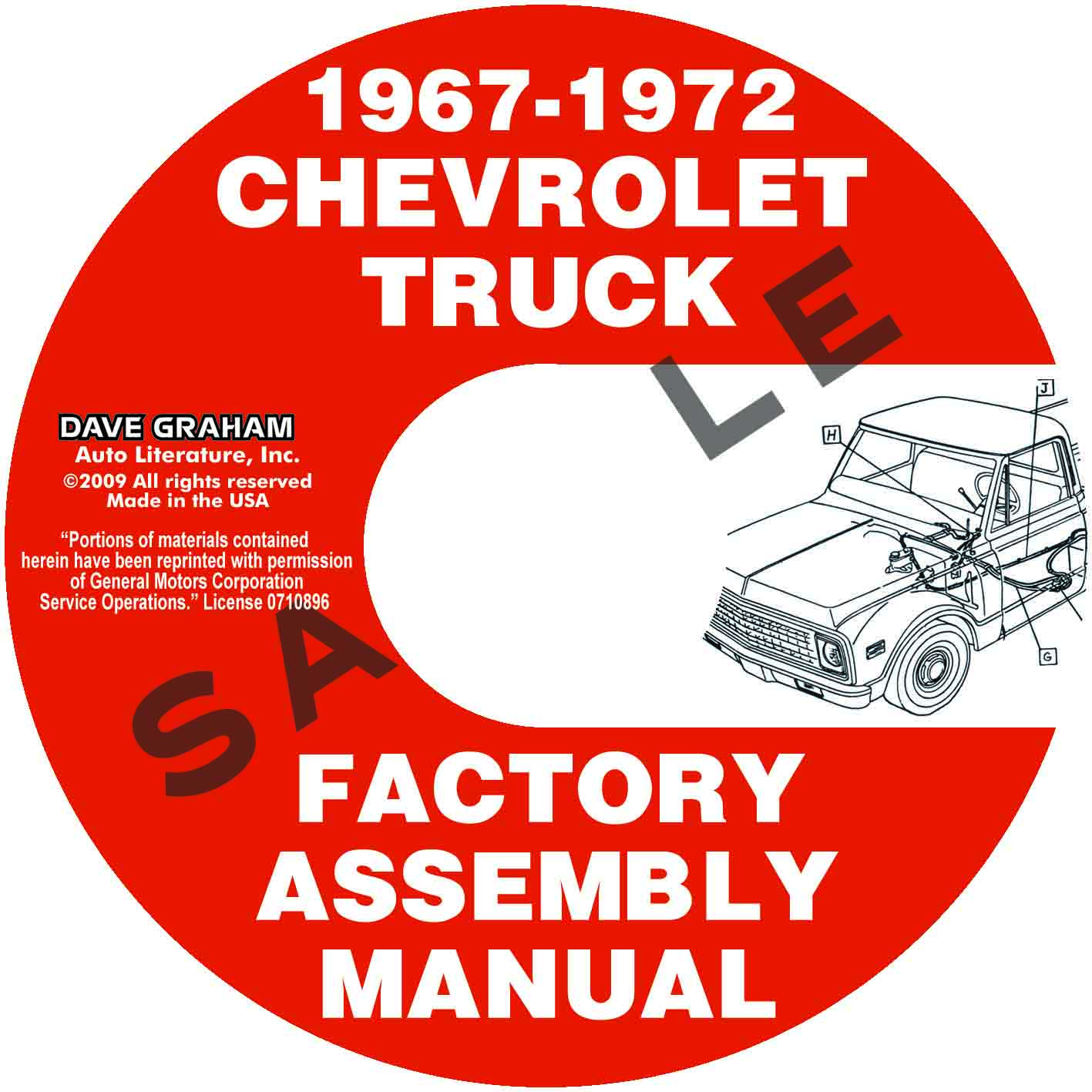 1969 1971 & 1972 Truck Assembly Manual CD CHEVROLET & GMC 1967 1970 1968 