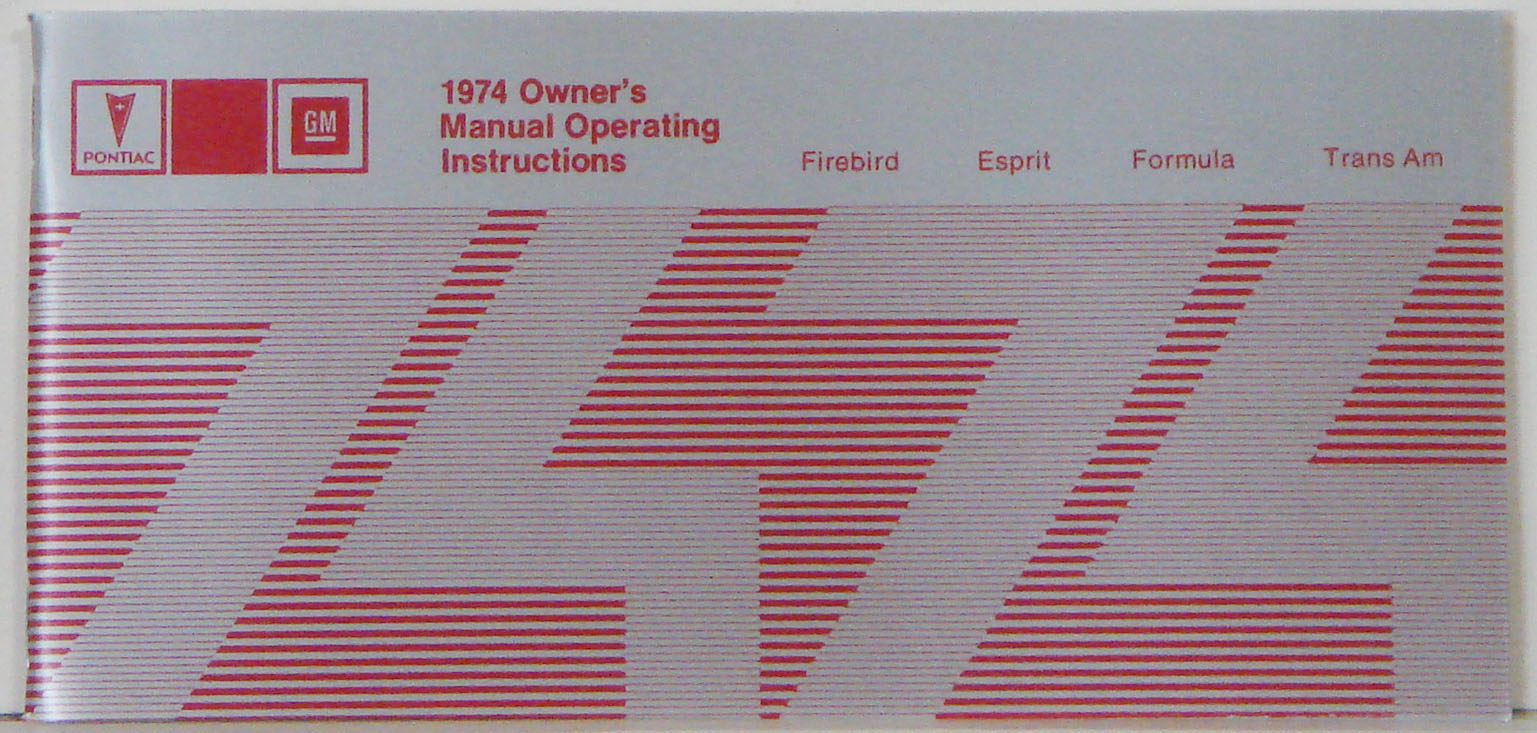 1974 Pontiac(Firebird) Owners Manual