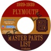 1929, 1930, 1931, 1932, 1933, 1934, 1935, 1936, 1937, 1938, 1939 PLYMOUTH PARTS BOOK