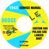 1962 DODGE SERVICE MANUAL - ALL MODELS