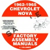 1962, 1963, 1964, 1965 CHEVY II NOVA FACTORY ASSEMBLY MANUALS - ALL MODELS