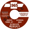 1965 CHEVROLET REPAIR, BODY, OVERHAUL, AND TURBOJET MANUALS - ALL MODELS