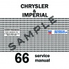 1966 CHRYSLER IMPERIAL REPAIR MANUAL  ALL MODELS