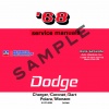 1968 DODGE SERVICE MANUALS - ALL MODELS