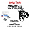 1969, 1970, 1971 DODGE TRUCK REPAIR MANUALS - ALL MODELS