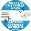 1970, 1971, 1972 CHEVROLET CHEVY II NOVA FACTORY ASSEMBLY MANUALS