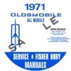 1971 OLDSMOBILE REPAIR MANUAL & BODY MANUAL- ALL MODELS