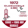 1972 OLDSMOBILE REPAIR MANUAL & BODY MANUAL-ALL MODELS