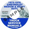 1973, 1974, 1975, 1976 CHEVROLET MEDIUM AND HEAVY DUTY TRUCK SERVICE MANUALS