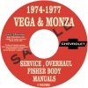 1974, 1975, 1976, 1977 VEGA & MONZA REPAIR MANUALS