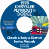 1978 CHRYSLER, DODGE, & PLYMOUTH SERVICE MANUALS - ALL MODELS