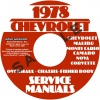 1978 CHEVY CAR SERVICE , OVERHAUL, & BODY MANUALS