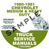 1980-1981 CHEVROLET MEDIUM AND HEAVY TRUCK SERVICE MANUALS