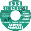 1981 CHEVY SERVICE MANUALS REPAIR, OVERHAUL, AND BODY MANUALS