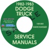 1982-1983 DODGE TRUCK SERIES 150-350 REPAIR MANUALS