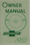 1952 Chevy Car Owners Manual