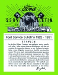 1928, 1929, 1930, 1931 Ford Service Bulletins