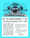 1941, 1942, 1946, 1947, 1948 Ford Service Bulletin