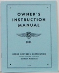 1934 Dodge Owner's Manual