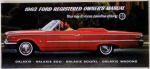 1963 Ford Galaxie, Galaxie 500, 500 XL and Wagons Owners Manual