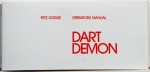1972 Dodge Dart Owners Manual