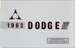 1962 Dodge 880 Owners Manual