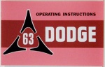 1963 Dodge Owners Manual