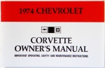 1974 Corvette Owners Manual