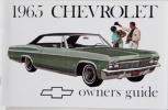 1965 Chevy Car Owners Manual