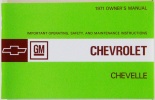 1971 Chevelle Owners / El Camino Owners Manual