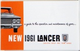 1961 Dodge Lancer Owners Manual