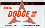 1963 Dodge 880 Owners Manual