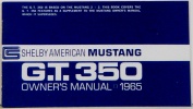 1965 Shelby Mustang Owners Manual