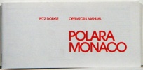 1972 Dodge Polara/Monaco Owners Manual