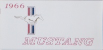 1966 Mustang Owners Manual