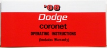 1968 Dodge Coronet Owners Manual