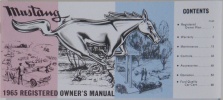 1965 Mustang Owners Manual