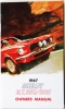 1967 Shelby Mustang Owners Manual