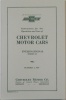 1929 Chevy Car Owners Manual