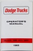 1965 Dodge Truck Owners Manual