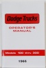1966 Dodge Truck Owners Manual