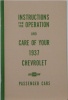 1937 Chevy Car Owners Manual