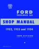 1952, 1953, 1954 Ford Car Repair Manual