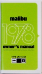1978 Chevelle Owners Manual