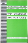 1934 Master Car Owners Manual