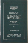 1931 Chevy Car Owners Manual