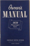 1939 Chevy Car Owners Manual